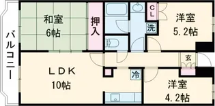 クレールメゾン【107号室】の間取り