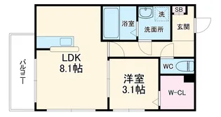 クレリス浦和【1階】の間取り