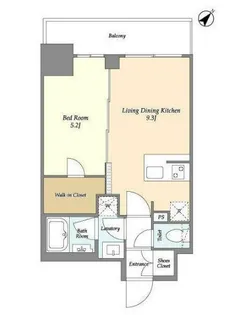 グランカーサ横濱石川町【9階】の間取り