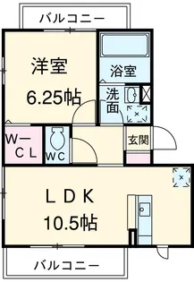 ヒルズ・カーリアA【303号室】の間取り