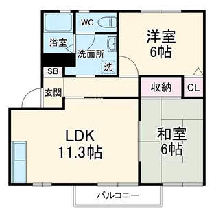 Maison de Moer B【2階】の間取り