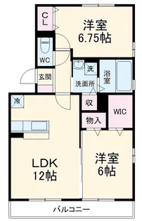 スカイタウン塚田【3階】の間取り