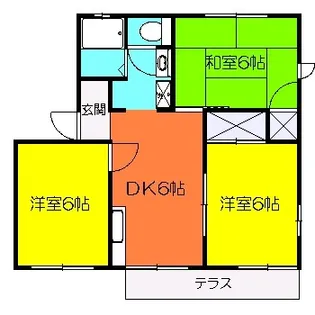 メゾンKUNIHARA C【1階】の間取り