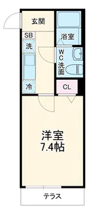 Babylon船橋法典【1階】の間取り