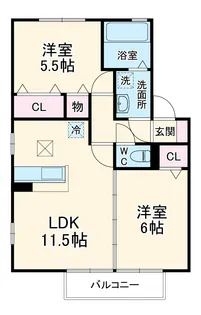 サンウォール オタギリ C【202号室】の間取り