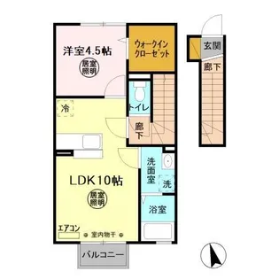 シェリール蔵前A【2階】の間取り