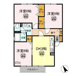 パストラル 壱番館【1階】の間取り