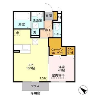 メルベーユおおたかの森 2号棟【1階】の間取り