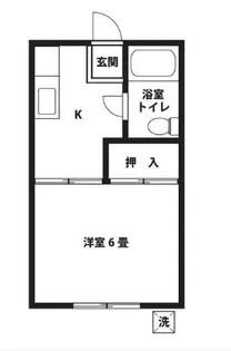 フェリスタ上矢部【2階】の間取り
