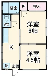 石井コーポ【1階】の間取り