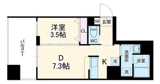 フェニックスヨコハマスクエア【9階】の間取り