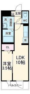 ルーチェ西船海神【5階】の間取り