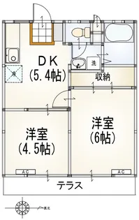 コーラルフラット【1階】の間取り