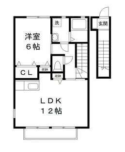 TETTI VERDI Ⅰ【2階】の間取り