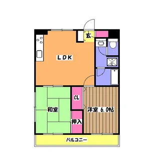 上志津田中ハイツA【2階】の間取り