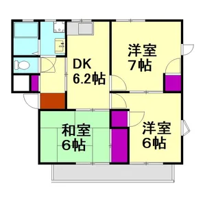 カインド不二No.3【2階】の間取り