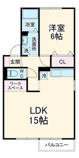 サンハイムS−A【201号室】の間取り