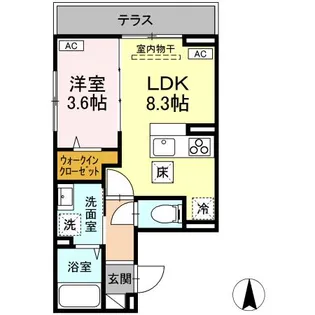Dスクエア子安町【2階】の間取り