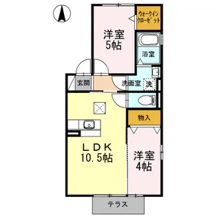 ハイム西五城III【1階】の間取り