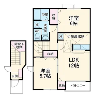 パークヒルズA【2階】の間取り