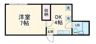 コーポサンタウン【201号室】の間取り