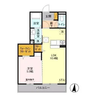 クレシアコート【1階】の間取り