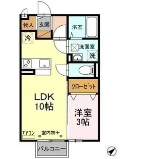メルベーユパルⅡ【2階】の間取り