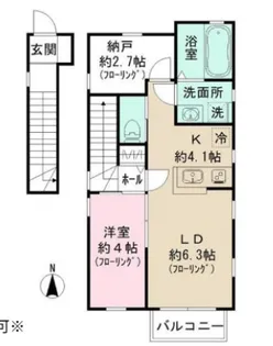 Duo 南台 B【201号室】の間取り