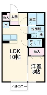 メルベーユパルⅡ【2階】の間取り