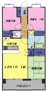 ダイアパレス相模原清新グランガーデン【804号室】の間取り