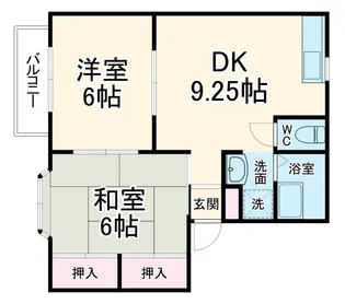 グリーンステージ【202号室】の間取り