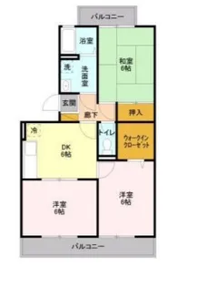 ランドウィン 五番館【2階】の間取り