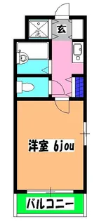 二子町ハイツ【1階】の間取り