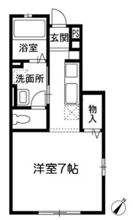 シャンブル ドゥ エスポワール【1階】の間取り
