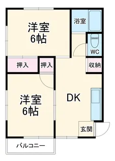 ハウス秋山A棟【202号室】の間取り