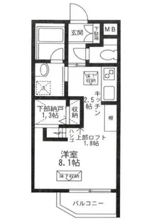 ドマーニ桜台【203号室】の間取り
