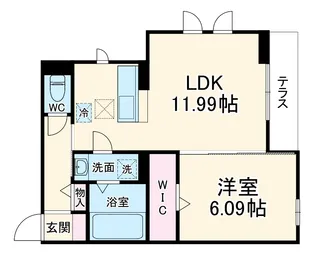 プラシードK【101号室】の間取り