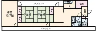 ドミノ箱根マンション【5階】の間取り