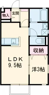 カサ・デ・エスペランサB【201号室】の間取り