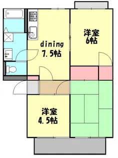 グリーンサイドマンション【202号室】の間取り