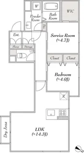 レンブラン赤堤【4階】の間取り