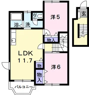 フェルトメゾンS【2階】の間取り