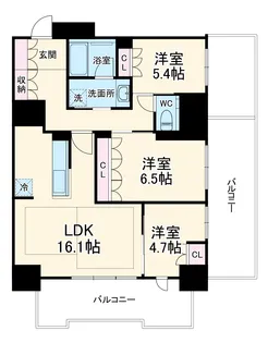 ザ・ハウス豊橋WEST【4階】の間取り