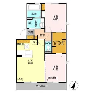 グランドゥール 高柳 A【3階】の間取り