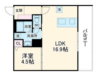 Impleos朝霞根岸台【1階】の間取り