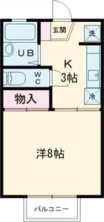 ライトハウス Ⅰ【102号室】の間取り