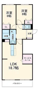 やすいコーポ【303号室】の間取り