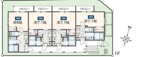 MELDIA高尾【1階】の間取り