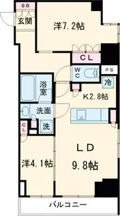 パークアクシス成増二丁目【10階】の間取り