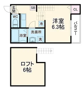 Kパレス【1階】の間取り